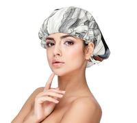 Parisian Dachshund Print Adult's Satin Sleeping Cap, Maintain Hairstyle, and Ensure Comfortable Sleep, 13 inches Black, Black, One size