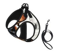 Parisian Dachshund Print Dog Harness,Pet Leash Vest For Small To Medium Dogs,Perfect For Outdoor Adventures
