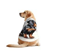 Parisian Dachshund Print Dog Shirts for Pet, Soft Breathable Vest Lightweight Stretchy Pet T-Shirt for Medium Dog