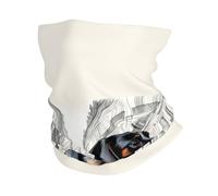 Parisian Dachshund Print Windproof Neck Gaiter, Warmer Scarf Breathable Half-Face Mask Ski Mask Unisex For Outdoor