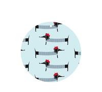 Parisian Dachshund Printing 10 Pcs Car Air Freshener Fragrant Sheets,Car Hanging Accessories With Strings For Decor