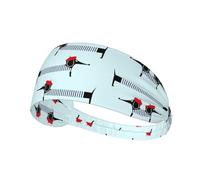Parisian Dachshund Printing Full-Print Elastic Exercise Headband, Adjustable Fit Great For Yoga,Hiking​ Exercise Headband