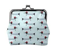 Parisian Dachshund Printing Minimalist Lightweight Wallet for School and Work Commutes,Concerts Travel Kit Wallet