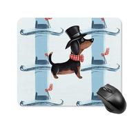 Parisian Dachshund Square Mouse Pad Portable Computer Mousepad with Non-Slip Rubber Base 25 * 30cm Ultra-Thin Gaming Mouse Mat for Computer Laptop Office Desk Accessories