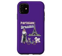 Parisian Dreams, Eiffel Tower, dog and a bicycle, Love Paris Case for iPhone 11
