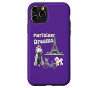 Parisian Dreams, Eiffel Tower, dog and a bicycle, Love Paris Case for iPhone 11 Pro