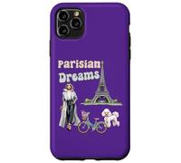 Parisian Dreams, Eiffel Tower, dog and a bicycle, Love Paris Case for iPhone 11 Pro Max