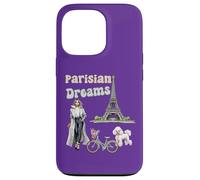 Parisian Dreams, Eiffel Tower, dog and a bicycle, Love Paris Case for iPhone 13 Pro