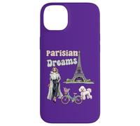 Parisian Dreams, Eiffel Tower, dog and a bicycle, Love Paris Case for iPhone 14 Plus