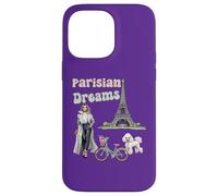 Parisian Dreams, Eiffel Tower, dog and a bicycle, Love Paris Case for iPhone 14 Pro Max