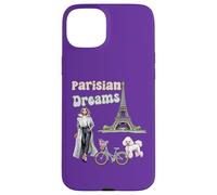 Parisian Dreams, Eiffel Tower, dog and a bicycle, Love Paris Case for iPhone 15 Plus