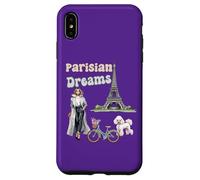 Parisian Dreams, Eiffel Tower, dog and a bicycle, Love Paris Case for iPhone XS Max