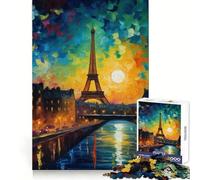 Parisian Dreams Hard Jigsaw Puzzle for Adults 1000 Pieces Think Toy Peaceful Fun Clean Cut Fine Art Piece (38x52cm)