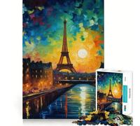 Parisian Dreams Hard Jigsaw Puzzle for Adults 1000 Pieces Think Toy Peaceful Fun Clean Cut Fine Art Piece (38x52cm)