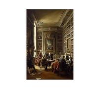 Parisian Enlightenment Salon Art Print Canvas Poster Wall Art Decor Print Picture Paintings for Living Room Bedroom Decoration 08x12inch(20x30cm)