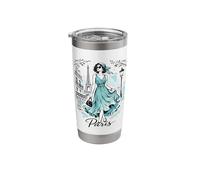 Parisian Night Stroll Art Romantic Women Paris Eiffel Tower Stainless Steel Insulated Tumbler