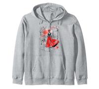 Parisian Night Stroll Art Romantic Women Paris Zip Hoodie