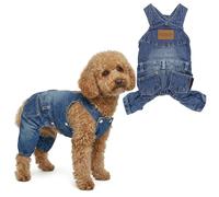 Parisian Pet Dog Clothes Cat Apparel Outfits Denim Overall, L