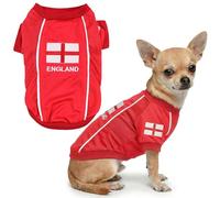 Parisian Pet Dog Team England Jersey Soccer Olympic Small to Medium Dogs and Cats, S