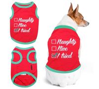 Parisian Pet Funny Christmas Holiday Dog Cat Pet Shirts Tee Tanks - Naughty or Nice, Santa Outfit, Elf Size, Santa's Helper, Sorry Santa I Ate Your Cookies (Naughty or Nice, 5XL)