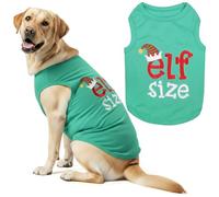 Parisian Pet Funny Christmas Holiday Dog Cat Pet Shirts Tee Tanks - Naughty or Nice, Santa Outfit, Elf Size, Santa's Helper, Sorry Santa I Ate Your Cookies (Elf Size, 2XL)