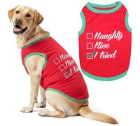 Parisian Pet Funny Christmas Holiday Dog Cat Pet Shirts Tee Tanks - Naughty or Nice, Santa Outfit, Elf Size, Santa's Helper, Sorry Santa I Ate Your Cookies (Naughty or Nice, 3XL)