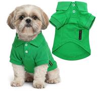 Parisian Pet Green Polo Shirt for Dogs - 100% Cotton, Breathable Summer Outfit for Puppy Dog, Cat |Solid Color Dog Shirts - Size M