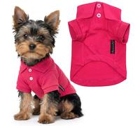 Parisian Pet Pink Polo Shirt for Dogs - 100% Cotton, Breathable Summer Outfit for Puppy Dog, Cat |Solid Color Dog Shirts - Size XS