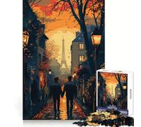 Parisian Romance Jigsaw Puzzles 1000 Piece for Teenagers Strengthen Memory Home Leisure Clean Edge Cherished Gift (50x75cm)