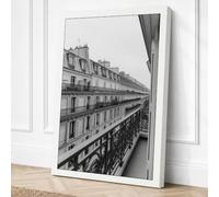 Parisian Roofline Vintage Canvas Wall Art Print 30x20 Inch (76 x 51 cm)