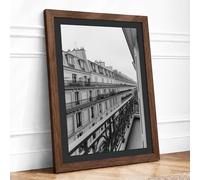 Parisian Roofline Vintage Framed Wall Art Print A3 (42×29.7cm) Walnut, Wall Decor for Living Room, Bedroom, Office & Home, Ready to Hang, Art Gift
