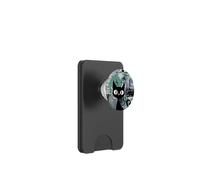 Parisian Rose Retro Green Collage Romantic Floral Black Cat PopSockets PopWallet for MagSafe
