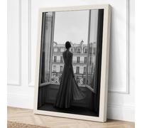 Parisian Silhouette Vintage Canvas Wall Art Print 30x20 Inch (76 x 51 cm)