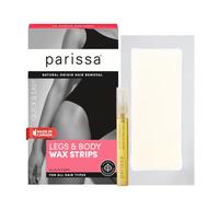 Parissa Legs & Body 24 Biodegradable Wax Strips Kit for At-Home Hair Removal with Ready-to-Use Large Wax Strips for All Hair Types