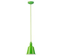 parista metal bell design shade pendant light in lime green