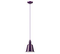 parista metal bell design shade pendant light in purple