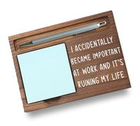 Pariveca Funny Coworker Desk Organizer Gift, Humor Sticky Note Holder Appreciation Thank You Gift for Coworker Friend Boss, Sarcastic Office Desk Decor PB080