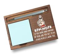 Pariveca Funny Coworker Desk Organizer Gift, Humor Sticky Note Holder Appreciation Thank You Gift for Coworker Friend Boss, Sarcastic Office Desk Decor PB077