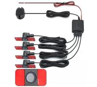 Park Assist Sensor Car Parking Sensor Assistant Parktronics 4 Black/Silver/White 13mm Flat Sensors Reverse Radar Sound