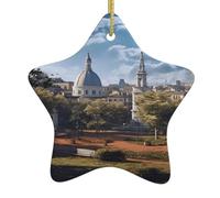 Park Christmas Ceramic Star Ornaments Christmas Tree Decorations Home Party Decorations