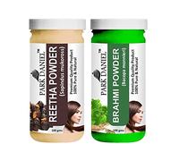 Park Daniel Pure & Natural Reetha Powder & Brahmi Powder For Hair & Scalp Treatment Combo Pack of 2 Bottles of 100 gm (200 gm)