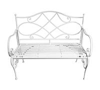 Park Garden Terrace Bench Outdoor Leisure Benches, Weatherproof And Rust-Proof Cast Iron Retro Bench, Folding Bench For 2 People With Backrest Armrests, Decorative Lawn Benches For Courtyards