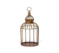 Park Hill Collection La Voliere Hanging Bird Cage with Golden Finish EAB30149