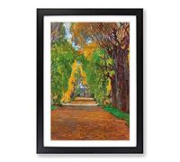 Park in Jevisovice by Carl Moll Framed Print | A2 Black Framed Wall Art | Ready to Hang | Modern Nature Picture | Living Room Bedroom Lounge Office