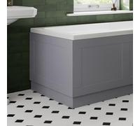 Park Lane Grey Gloss MDF Traditional Bath End Panel - 700mm