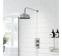 Park Lane Rye Traditional Thermostatic Wall Concealed Mixer Shower Chrome