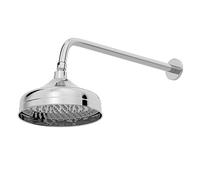 Park Lane Traditional Bathroom Wall Mounted Chrome Round Drencher Fixed Shower Arm Head