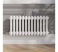 Park Lane Traditional Colosseum Double Bar Column Radiator White 300 x 605mm