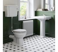 Park Lane Traditional Low Level Toilet & Full Pedestal Basin