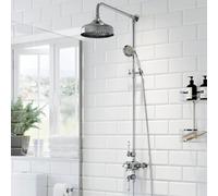 Park Lane Traditional Thermostatic Dual Head Exposed Mixer Shower - Chrome